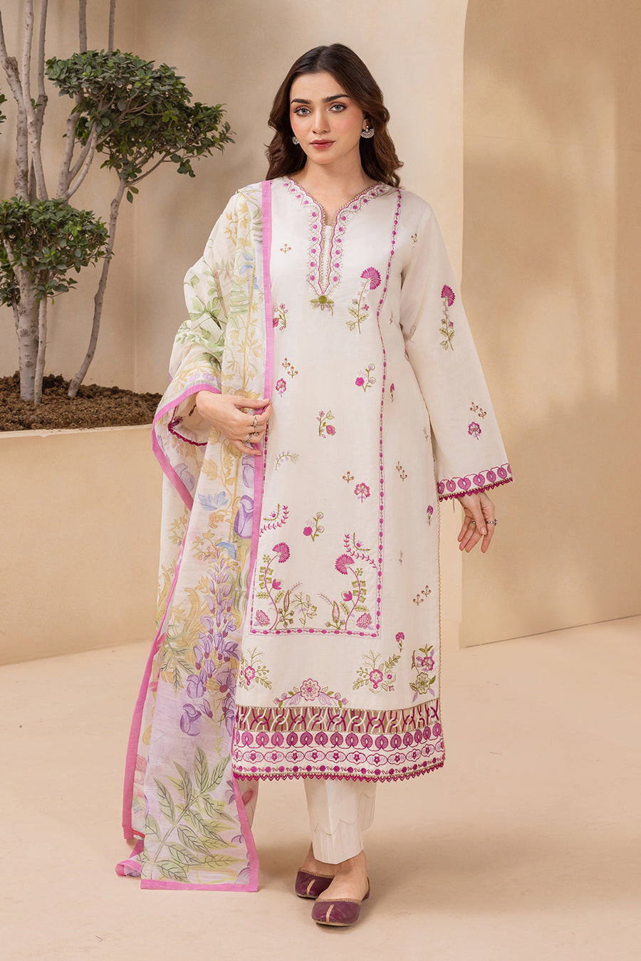 Zellbury Summer Embroidered Cotton Unstitched 3Pc Suit WUC25E30210
