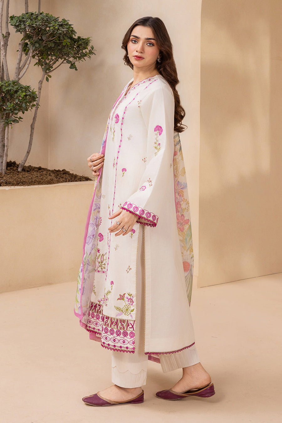 Zellbury Summer Embroidered Cotton Unstitched 3Pc Suit WUC25E30210