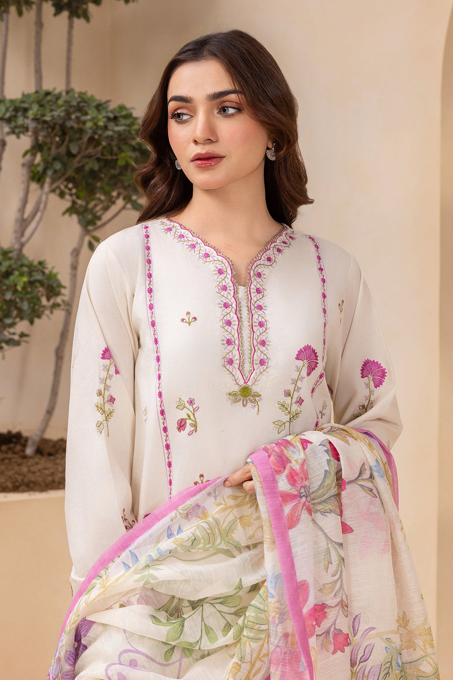 Zellbury Summer Embroidered Cotton Unstitched 3Pc Suit WUC25E30210