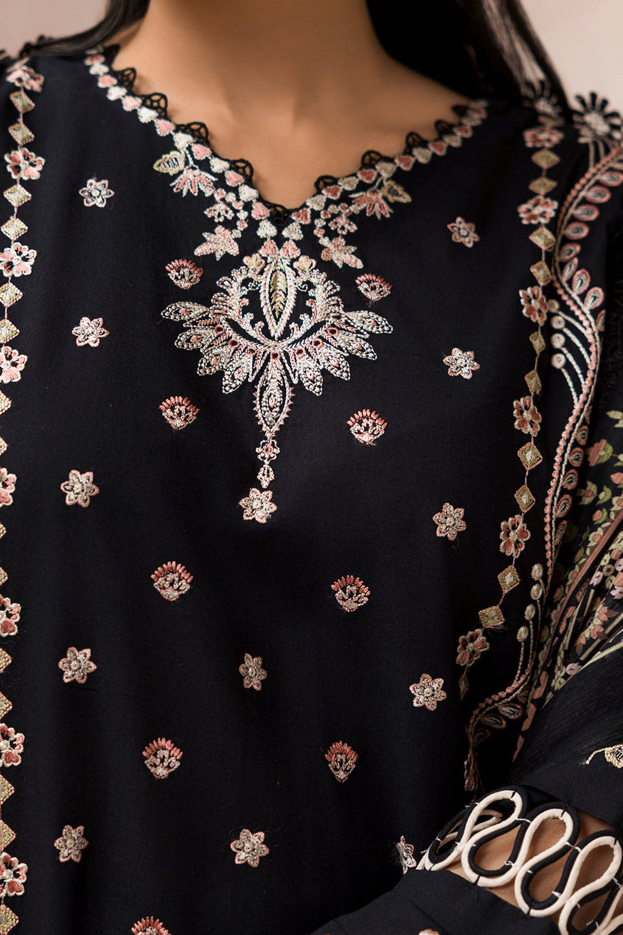 Zellbury Summer Embroidered Cotton Unstitched 3Pc Suit WUC25E30212