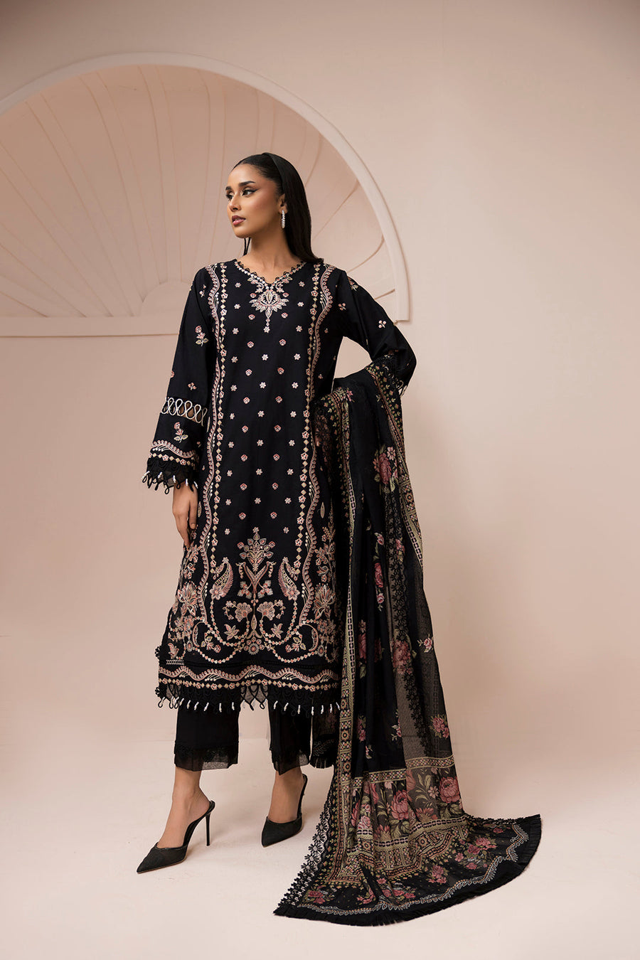 Zellbury Summer Embroidered Cotton Unstitched 3Pc Suit WUC25E30212