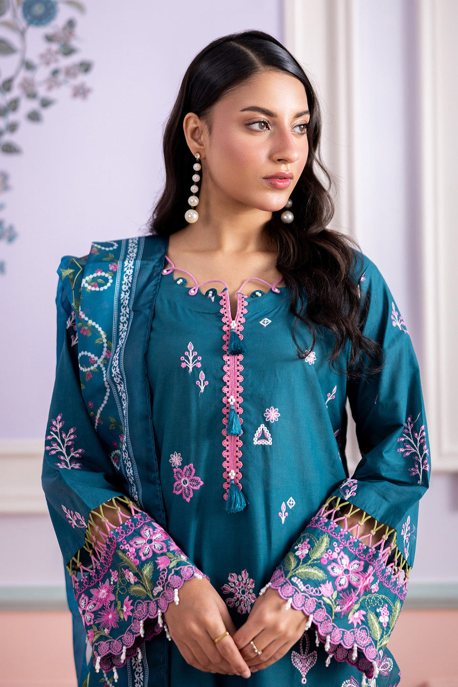 Zellbury Summer Embroidered Lawn Unstitched 3Pc Suit WUC25E30214