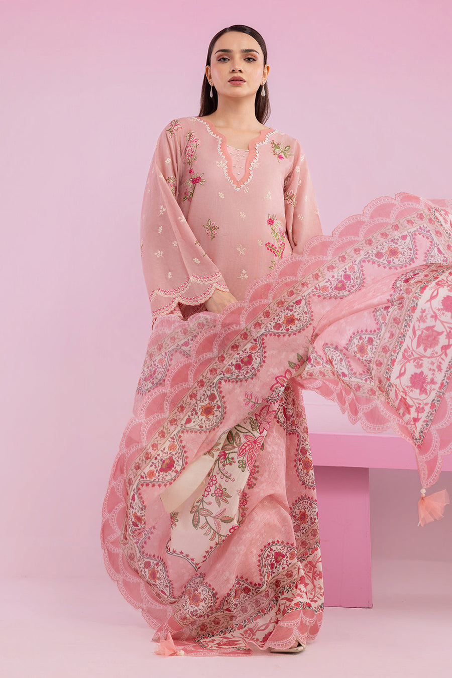 Zellbury Summer Embroidered Cotton Unstitched 3Pc Suit WUC25E30216