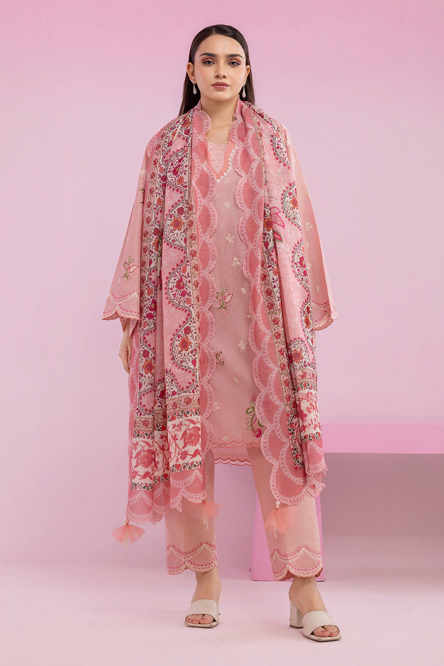 Zellbury Summer Embroidered Cotton Unstitched 3Pc Suit WUC25E30216