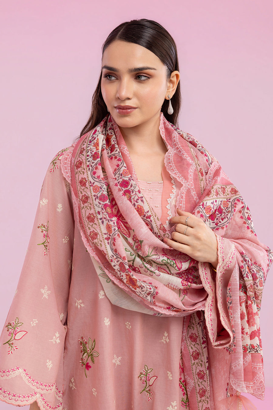 Zellbury Summer Embroidered Cotton Unstitched 3Pc Suit WUC25E30216