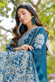Zellbury Chikankari Embroidered Cotton Unstitched 3Pc Suit WUC25E34016
