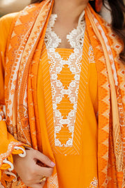 Zellbury Chikankari Embroidered Cotton Unstitched 3Pc Suit WUC25E34017