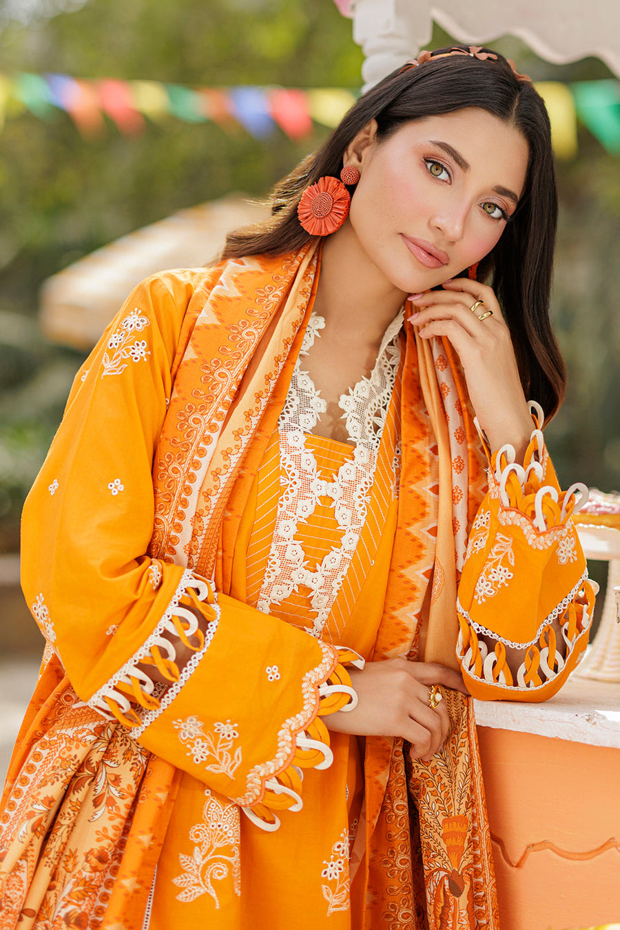 Zellbury Chikankari Embroidered Cotton Unstitched 3Pc Suit WUC25E34017