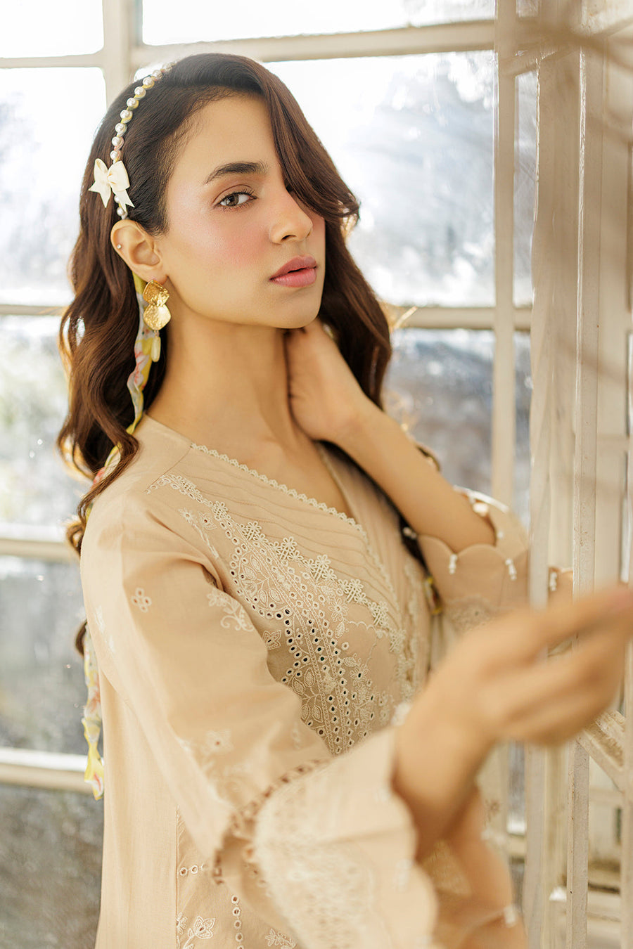 Zellbury Chikankari Embroidered Cotton Unstitched 3Pc Suit WUC25E34018