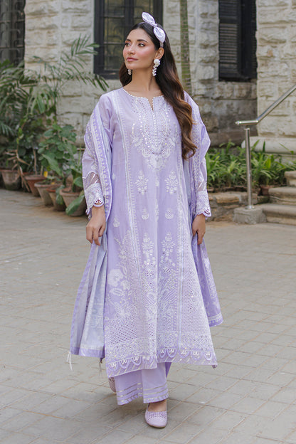 Zellbury Chikankari Embroidered Cotton Unstitched 3Pc Suit WUC25E34019