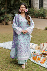 Zellbury Chikankari Embroidered Cotton Unstitched 3Pc Suit WUC25E34021