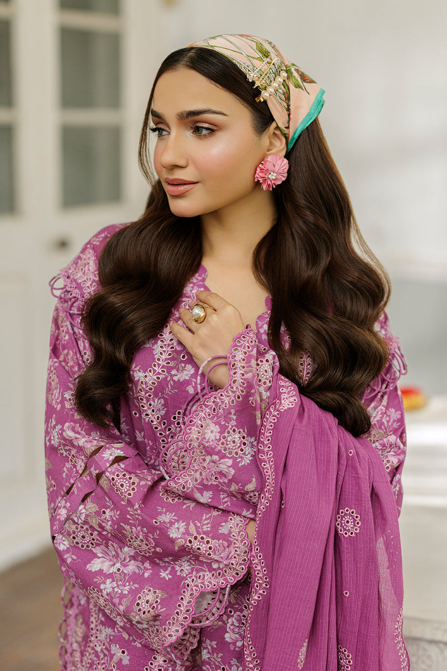 Zellbury Chikankari Embroidered Cotton Unstitched 3Pc Suit WUC25E34027