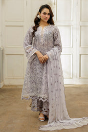 Zellbury Chikankari Embroidered Cotton Unstitched 3Pc Suit WUC25E34030