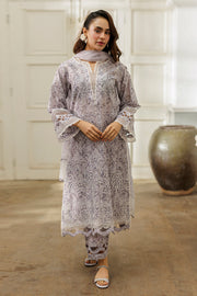 Zellbury Chikankari Embroidered Cotton Unstitched 3Pc Suit WUC25E34030
