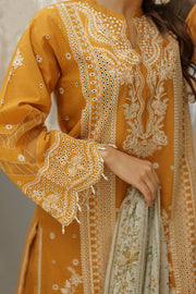 Zellbury Chikankari Embroidered Cotton Unstitched 3Pc Suit WUC25E34032
