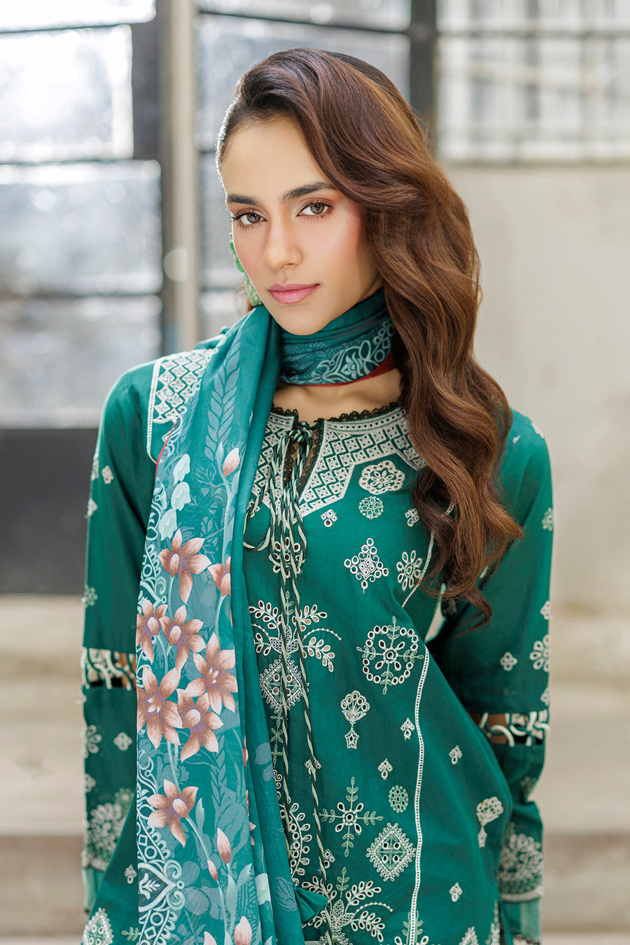 Zellbury Chikankari Embroidered Cotton Unstitched 3Pc Suit WUC25E34034