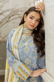 Zellbury Chikankari Embroidered Cotton Unstitched 3Pc Suit WUC25E34041