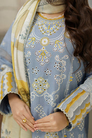 Zellbury Chikankari Embroidered Cotton Unstitched 3Pc Suit WUC25E34041