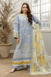Zellbury Chikankari Embroidered Cotton Unstitched 3Pc Suit WUC25E34041