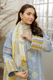 Zellbury Chikankari Embroidered Cotton Unstitched 3Pc Suit WUC25E34041