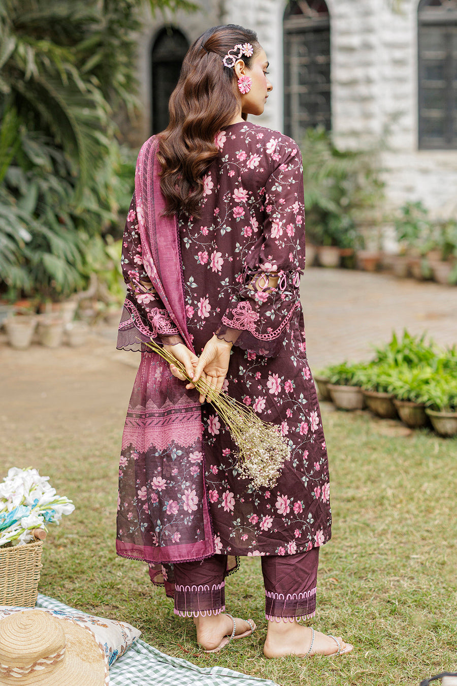 Zellbury Chikankari Embroidered Cotton Unstitched 3Pc Suit WUC25E34040