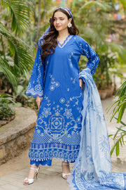 Zellbury Chikankari Embroidered Cotton Unstitched 3Pc Suit WUC25E34043