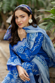 Zellbury Chikankari Embroidered Cotton Unstitched 3Pc Suit WUC25E34043