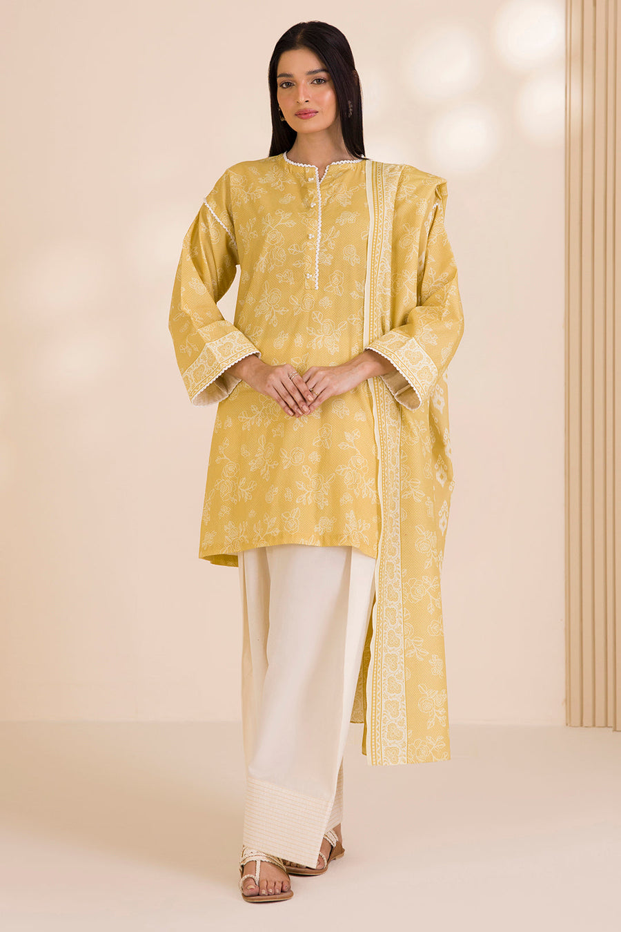Zellbury Printed Cotton Unstitched 2Pc Suit WUC25X20001