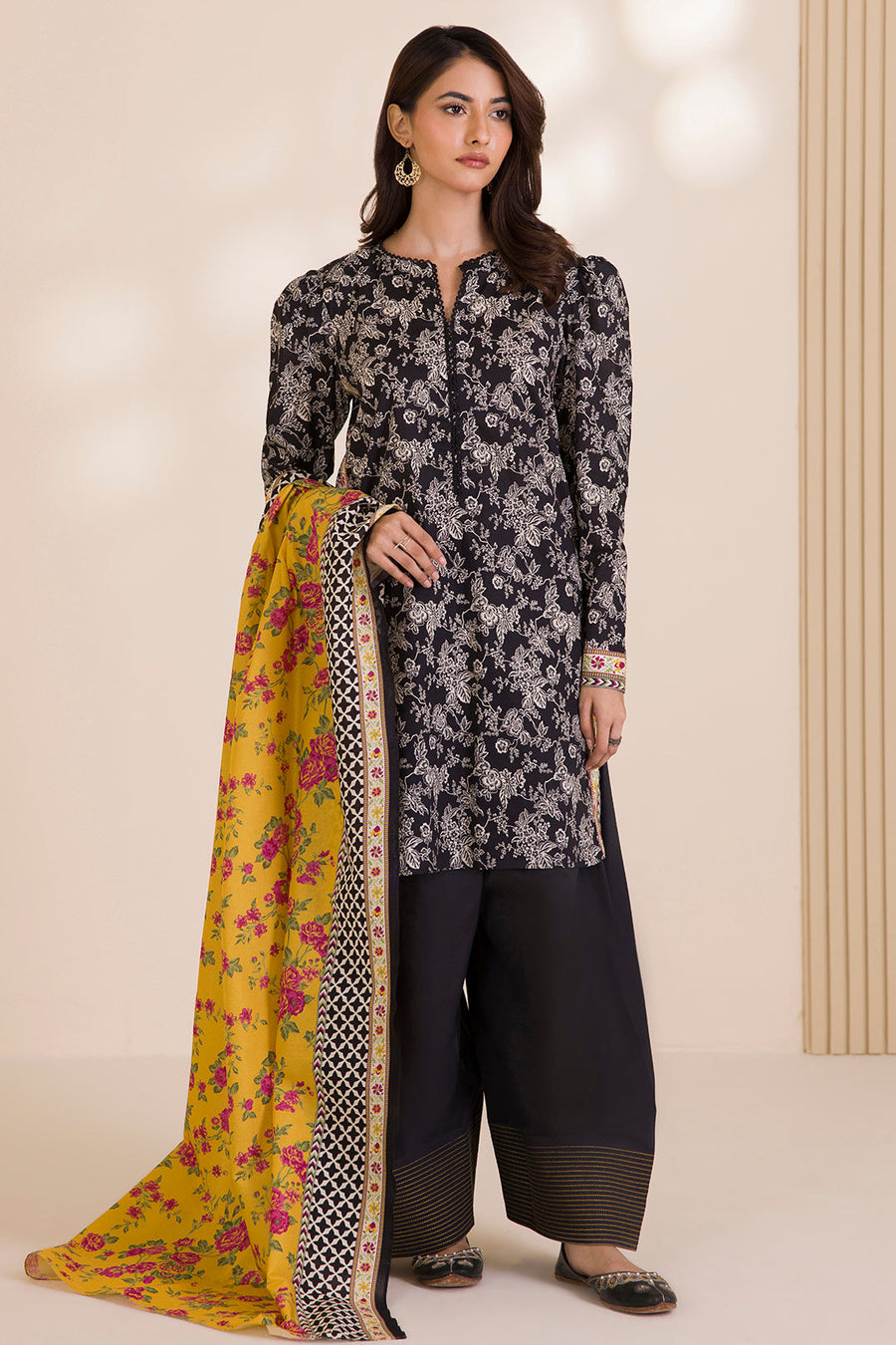 Zellbury Printed Cotton Unstitched 2Pc Suit WUC25X20004