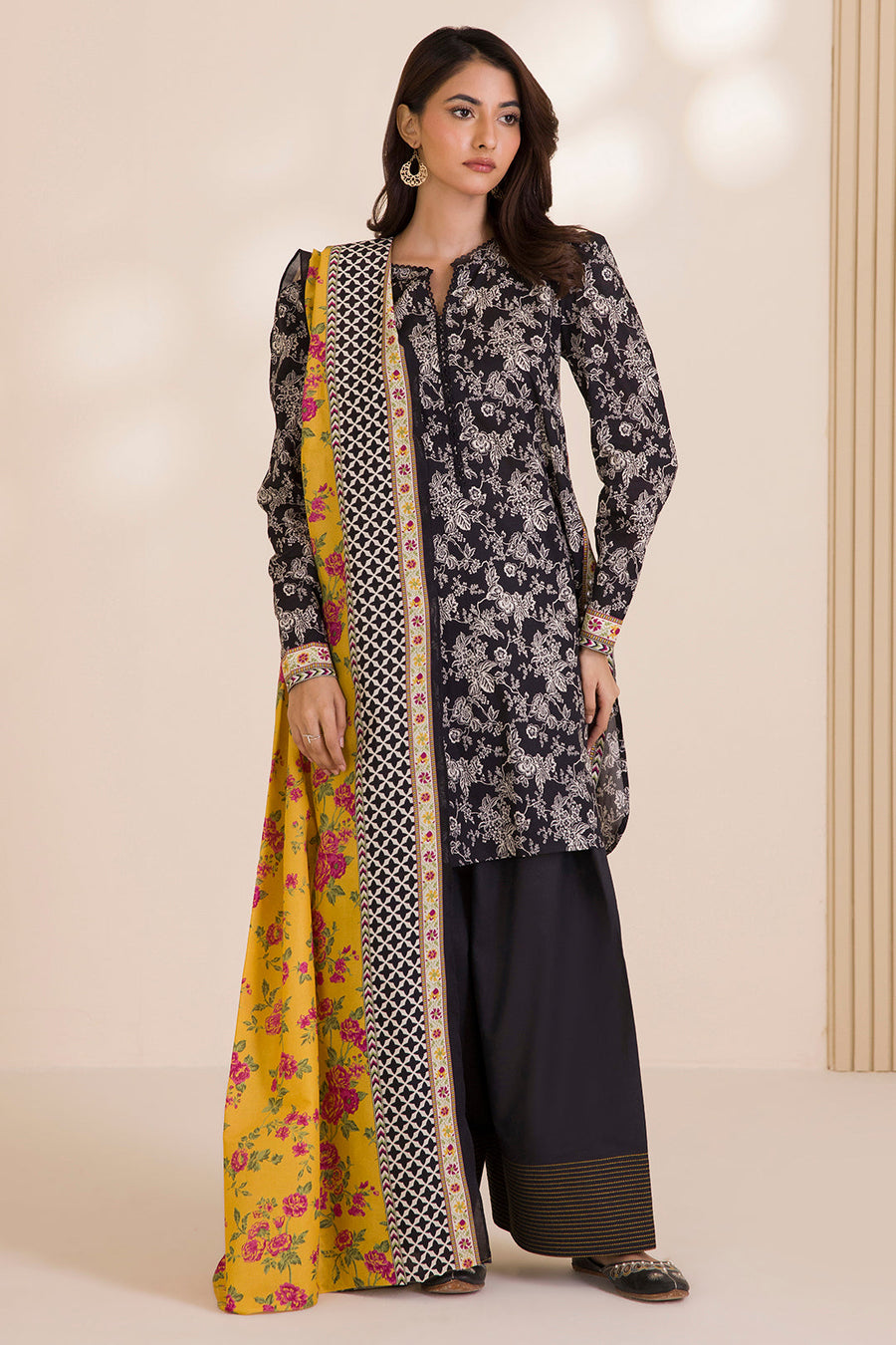 Zellbury Printed Cotton Unstitched 2Pc Suit WUC25X20004