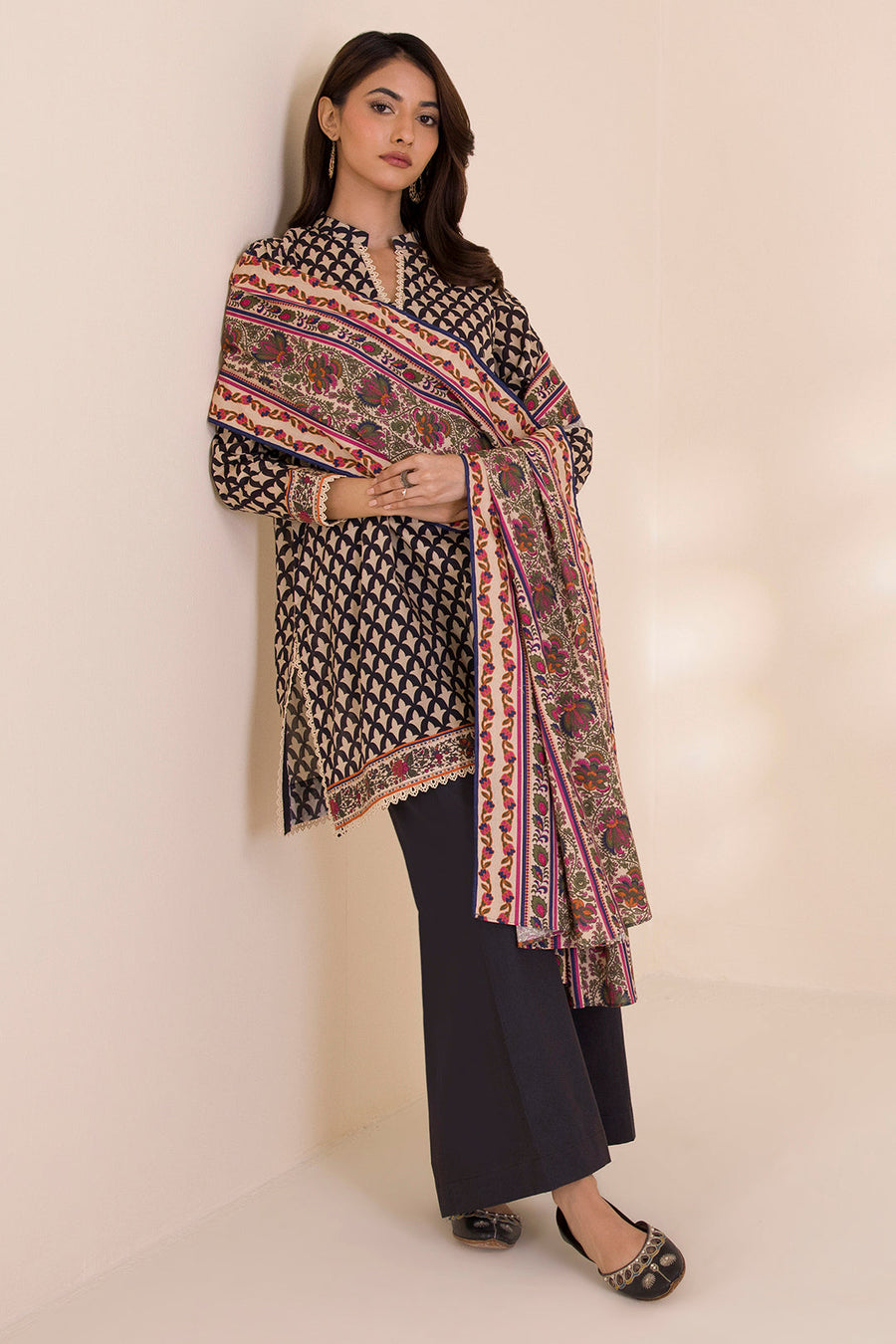 Zellbury Printed Cotton Unstitched 2Pc Suit WUC25X20008