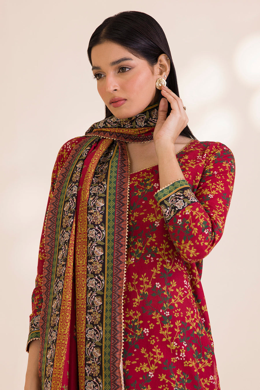 Zellbury Printed Cotton Unstitched 3Pc Suit WUC25X30017