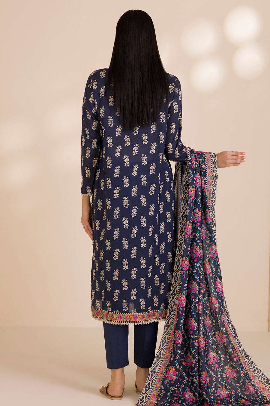 Zellbury Printed Cotton Unstitched 3Pc Suit WUC25X30020