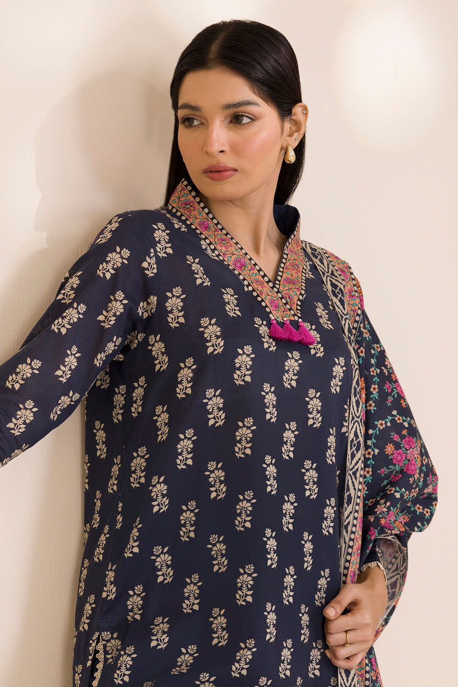 Zellbury Printed Cotton Unstitched 3Pc Suit WUC25X30020