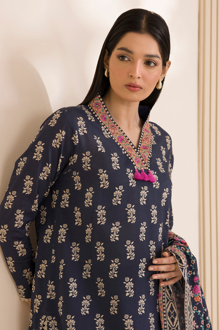 Zellbury Printed Cotton Unstitched 3Pc Suit WUC25X30020