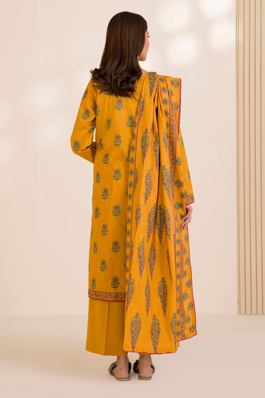 Zellbury Printed Cotton Unstitched 3Pc Suit WUC25X30021