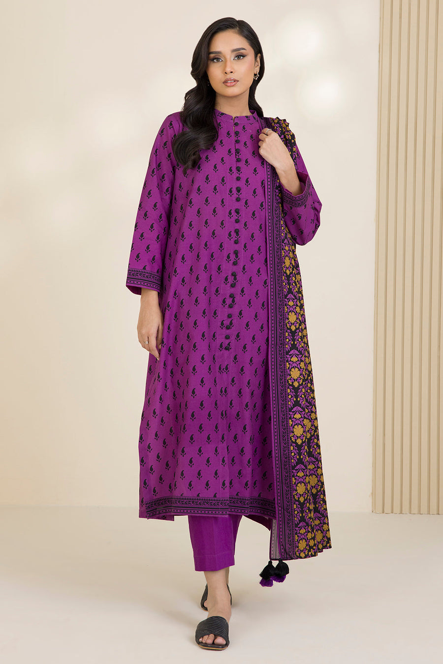 Zellbury Printed Cotton Unstitched 3Pc Suit WUC25X30029