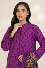 Zellbury Printed Cotton Unstitched 3Pc Suit WUC25X30029