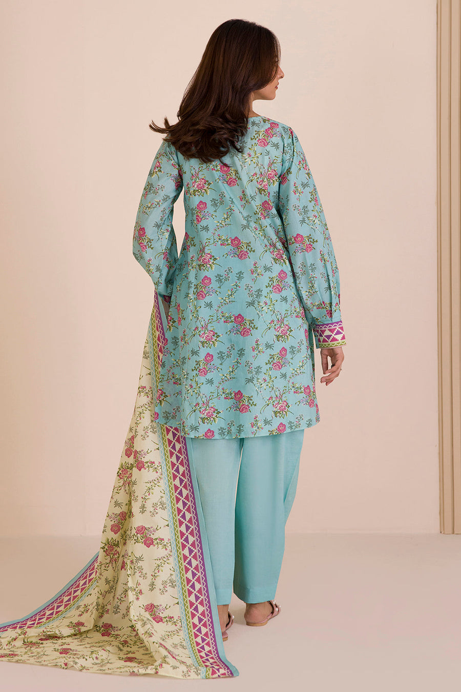 Zellbury Printed Cotton Unstitched 3Pc Suit WUC25X30031