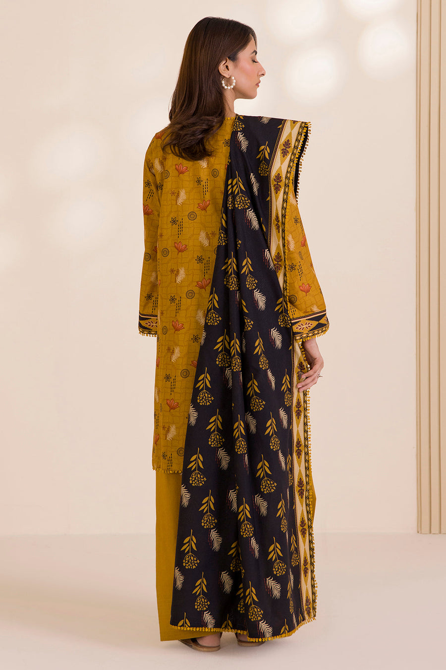 Zellbury Printed Cotton Unstitched 3Pc Suit WUC25X30032