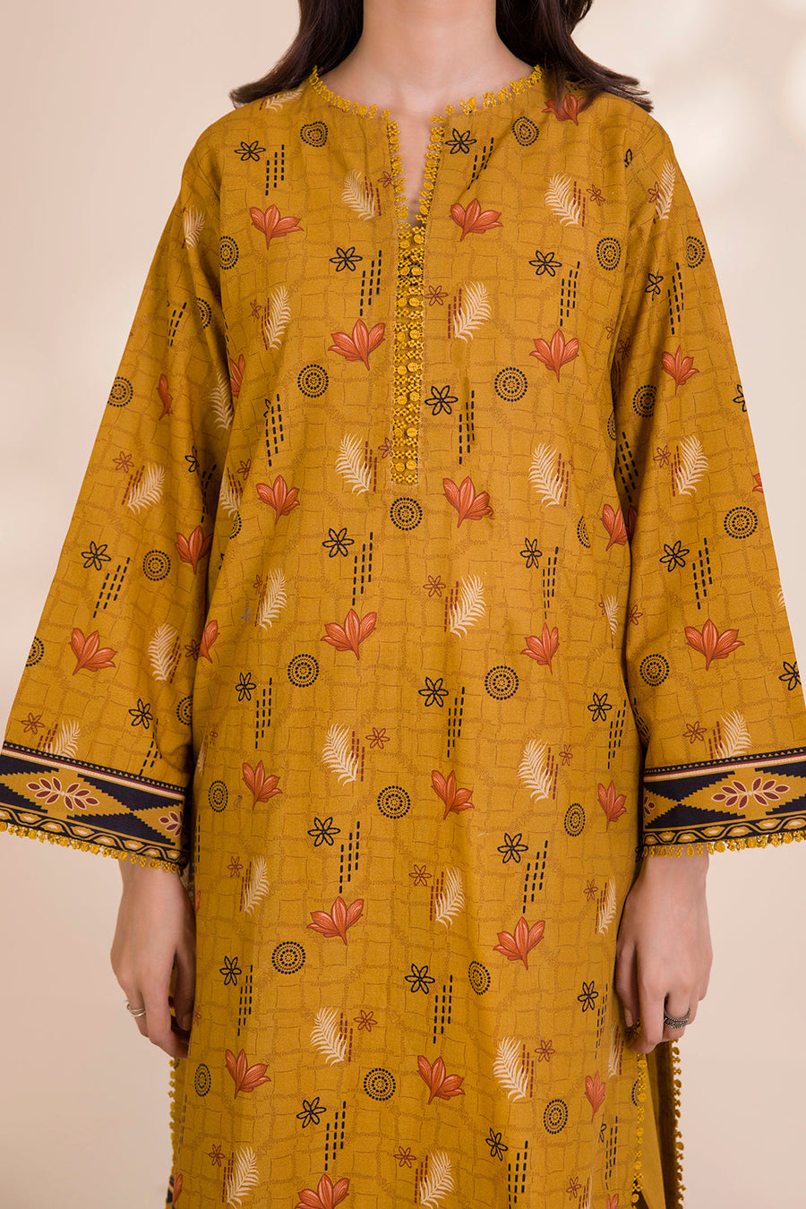 Zellbury Printed Cotton Unstitched 3Pc Suit WUC25X30032