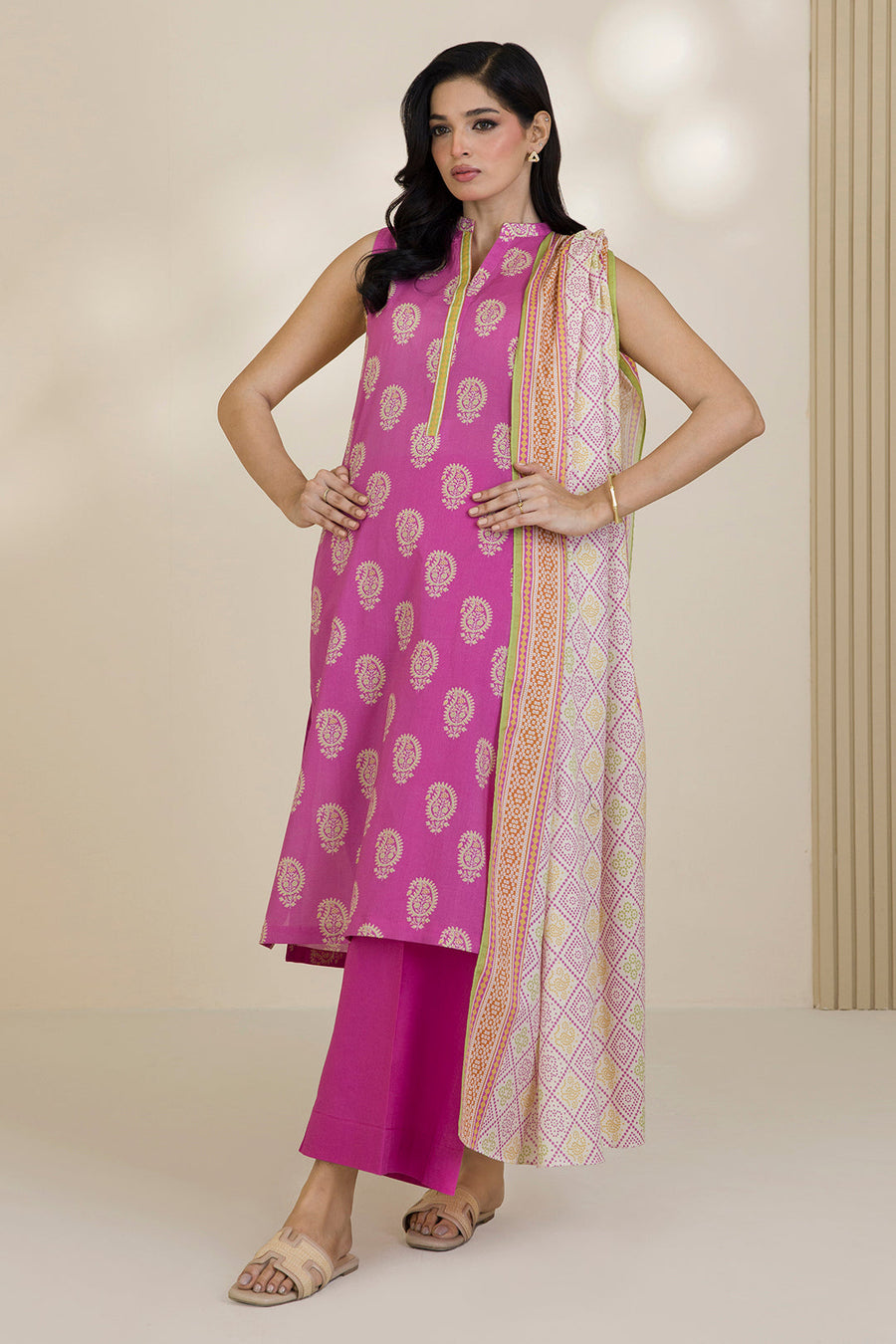 Zellbury Printed Cotton Unstitched 3Pc Suit WUC25X30034