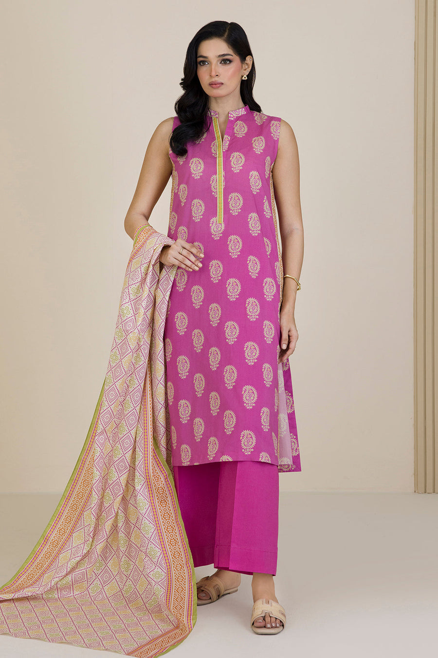 Zellbury Printed Cotton Unstitched 3Pc Suit WUC25X30034
