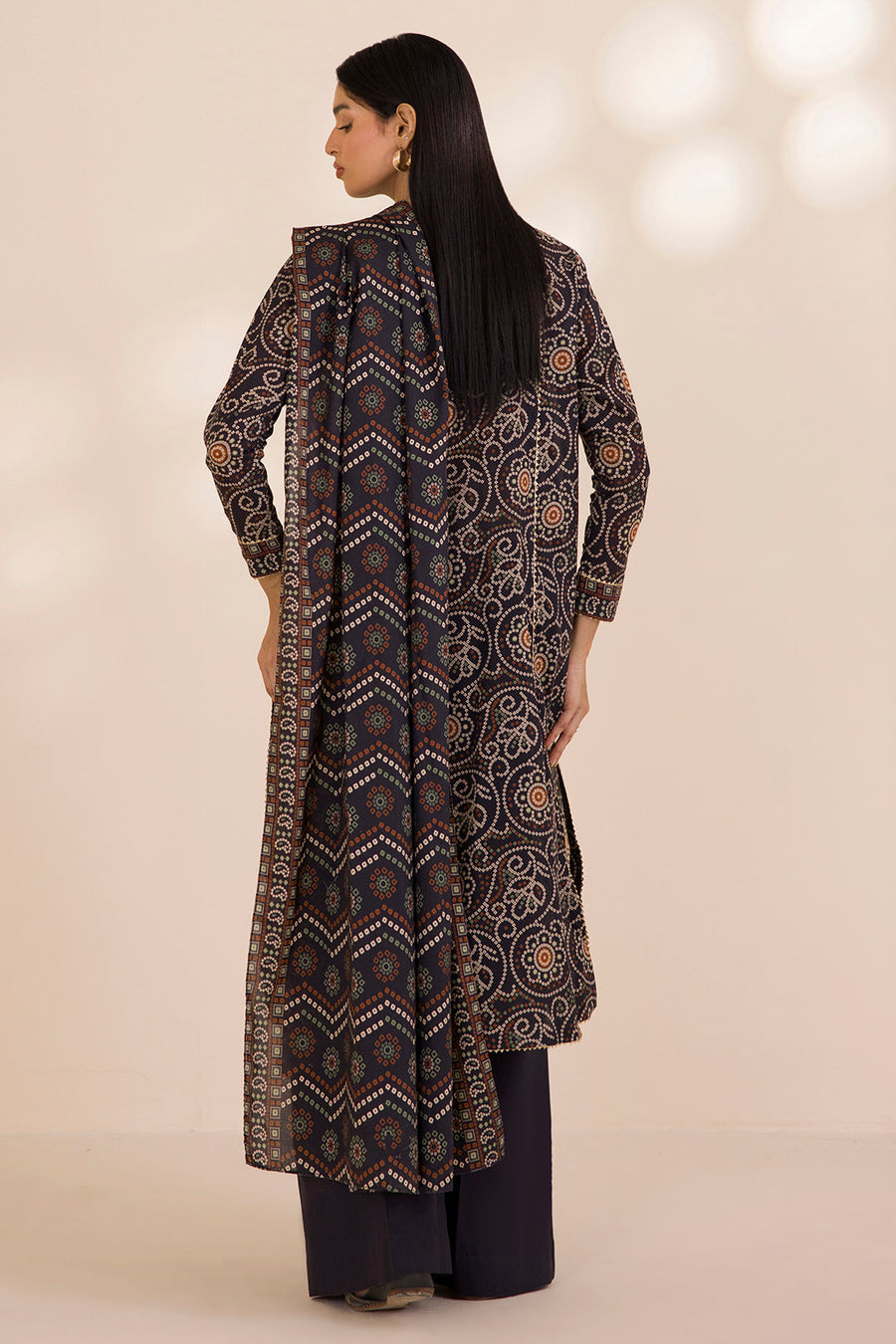 Zellbury Printed Cotton Unstitched 3Pc Suit WUC25X30035
