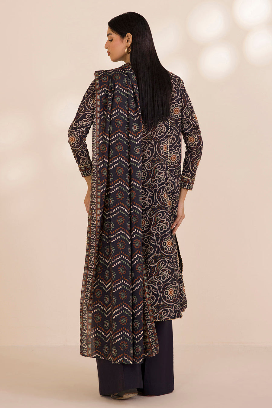 Zellbury Printed Cotton Unstitched 3Pc Suit WUC25X30035