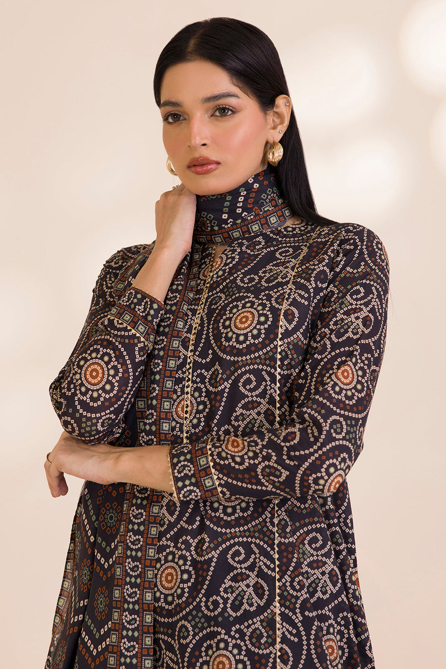 Zellbury Printed Cotton Unstitched 3Pc Suit WUC25X30035