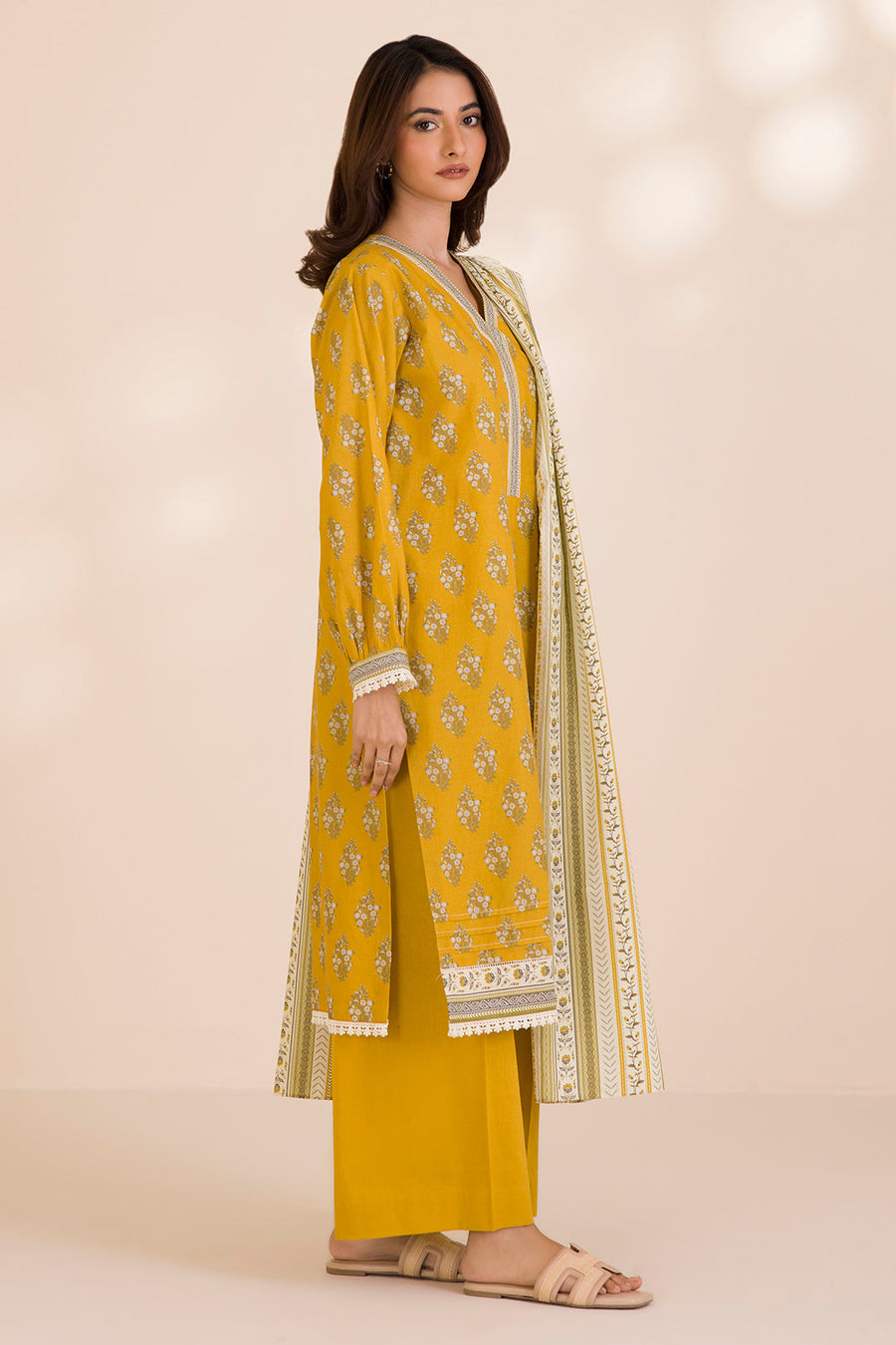 Zellbury Printed Cotton Unstitched 3Pc Suit WUC25X30037
