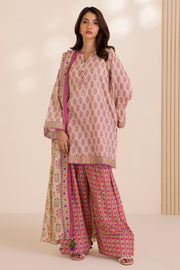Zellbury Printed Cotton Unstitched 3Pc Suit WUC25X30038