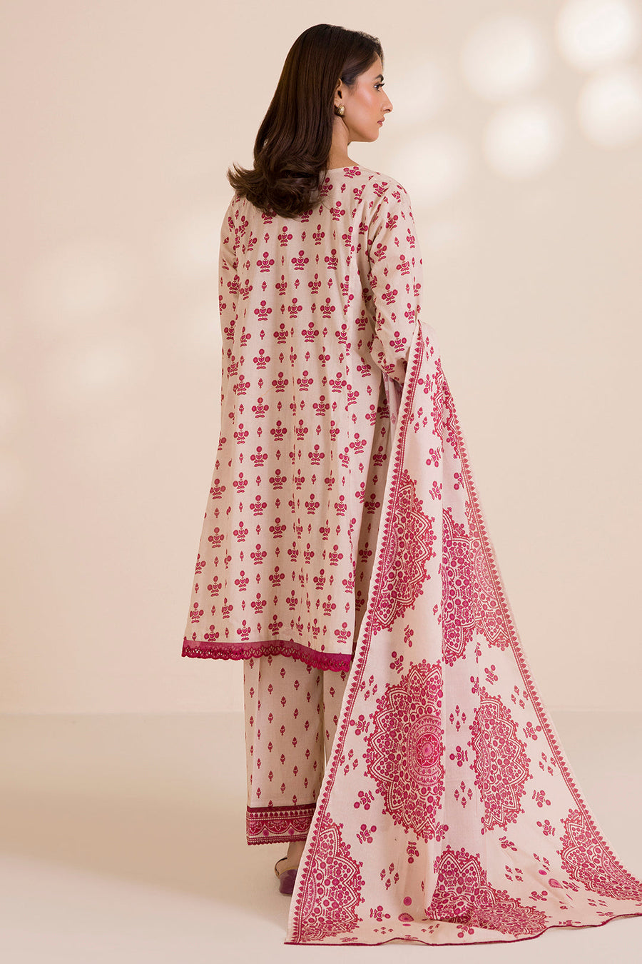 Zellbury Printed Cotton Unstitched 3Pc Suit WUC25X30039