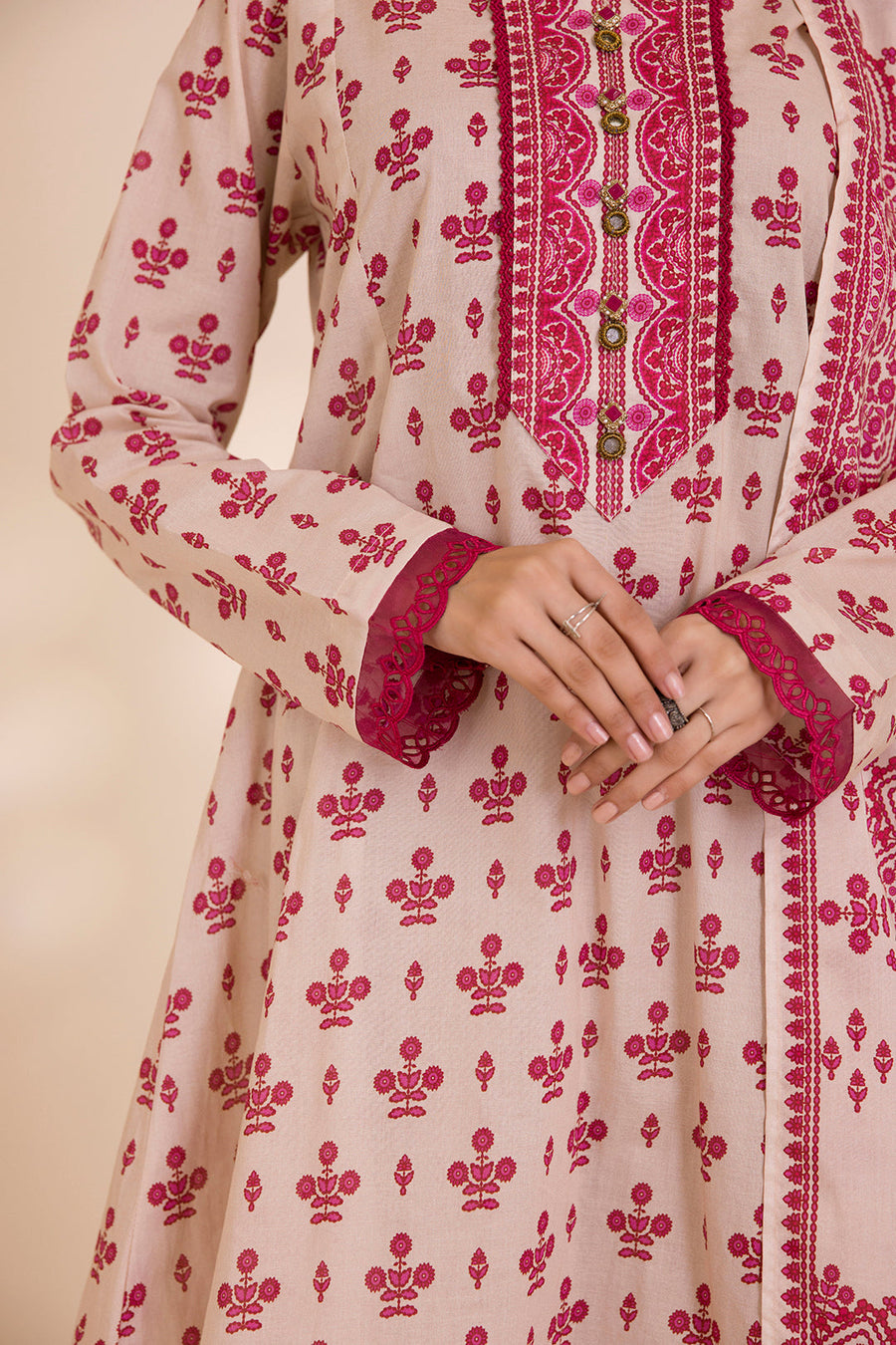 Zellbury Printed Cotton Unstitched 3Pc Suit WUC25X30039